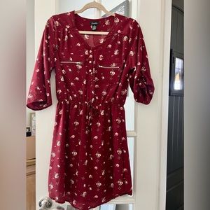 Crimson Casual Dress